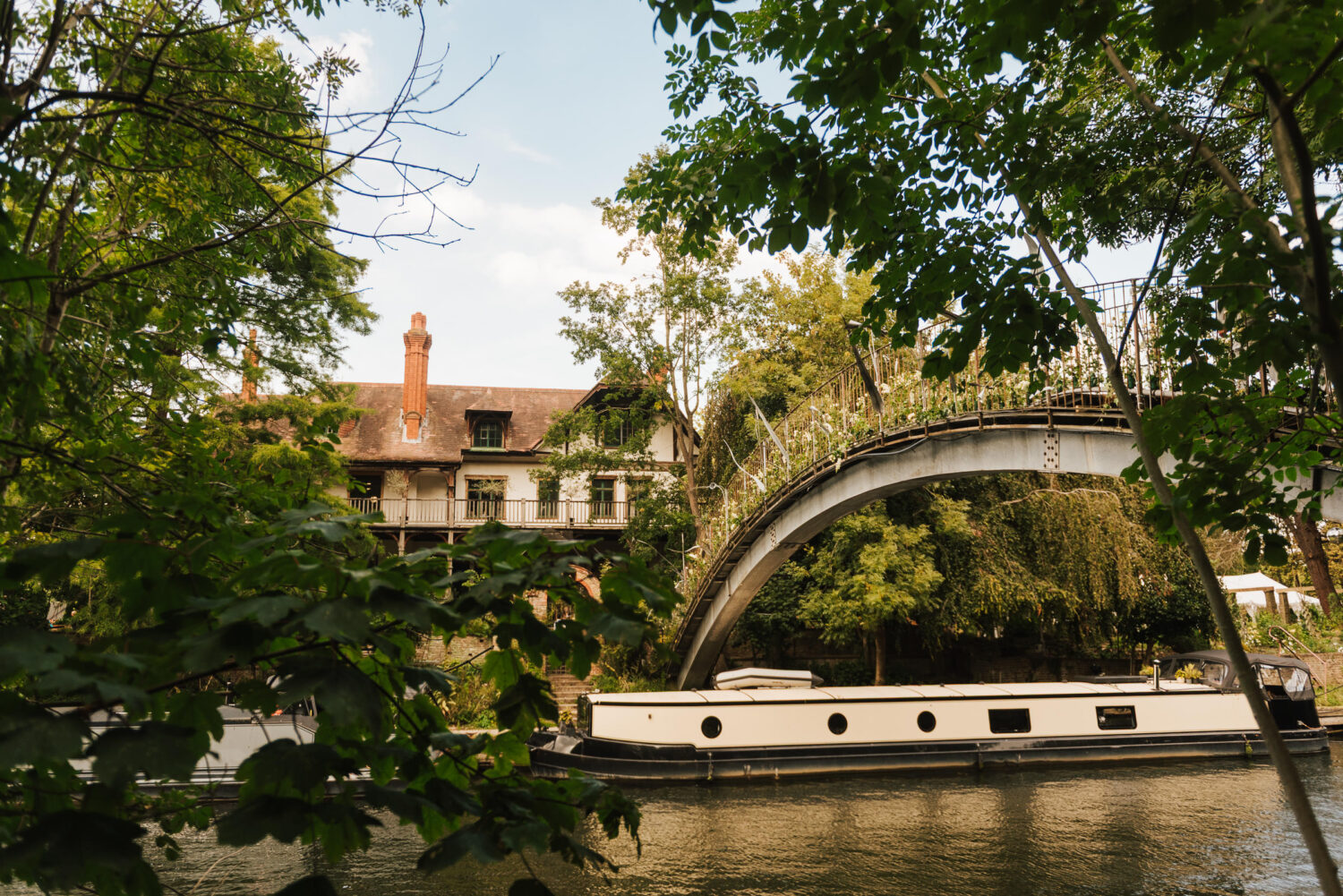 A view of D'Oyly Carte Island over the bridge
